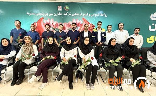 پویش اهدای خون کارکنان شرکت مخازن سبز پتروشیمی عسلویه با مشارکت ۱۰۰ داوطلب